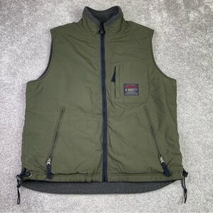 Abercrombie & Fitch Reversible Vest Men's XL Green Zip Pockets Outdoor